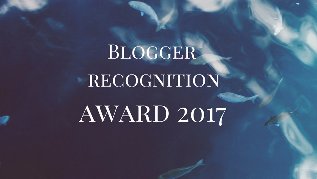 blogger recognition award 2017